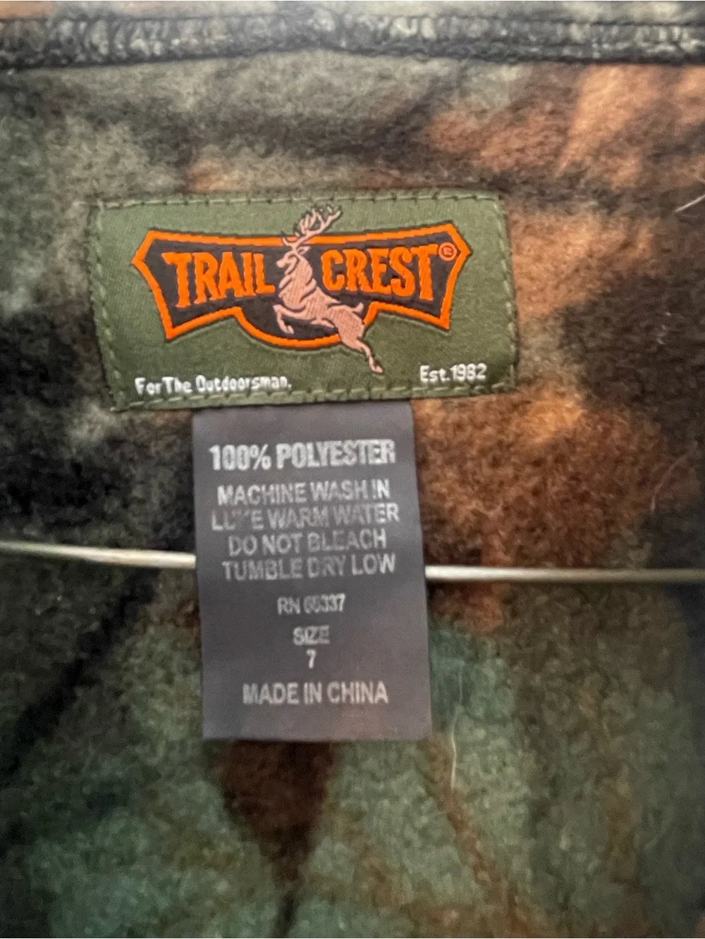 Trail Crest Kids' Camo Zip-Up Hoodie - Green/Brown